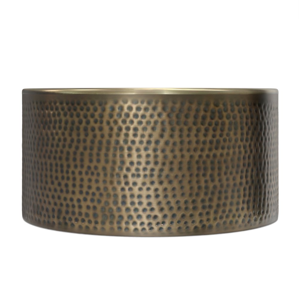 32" Antiqued Gold Iron Round Coffee Table