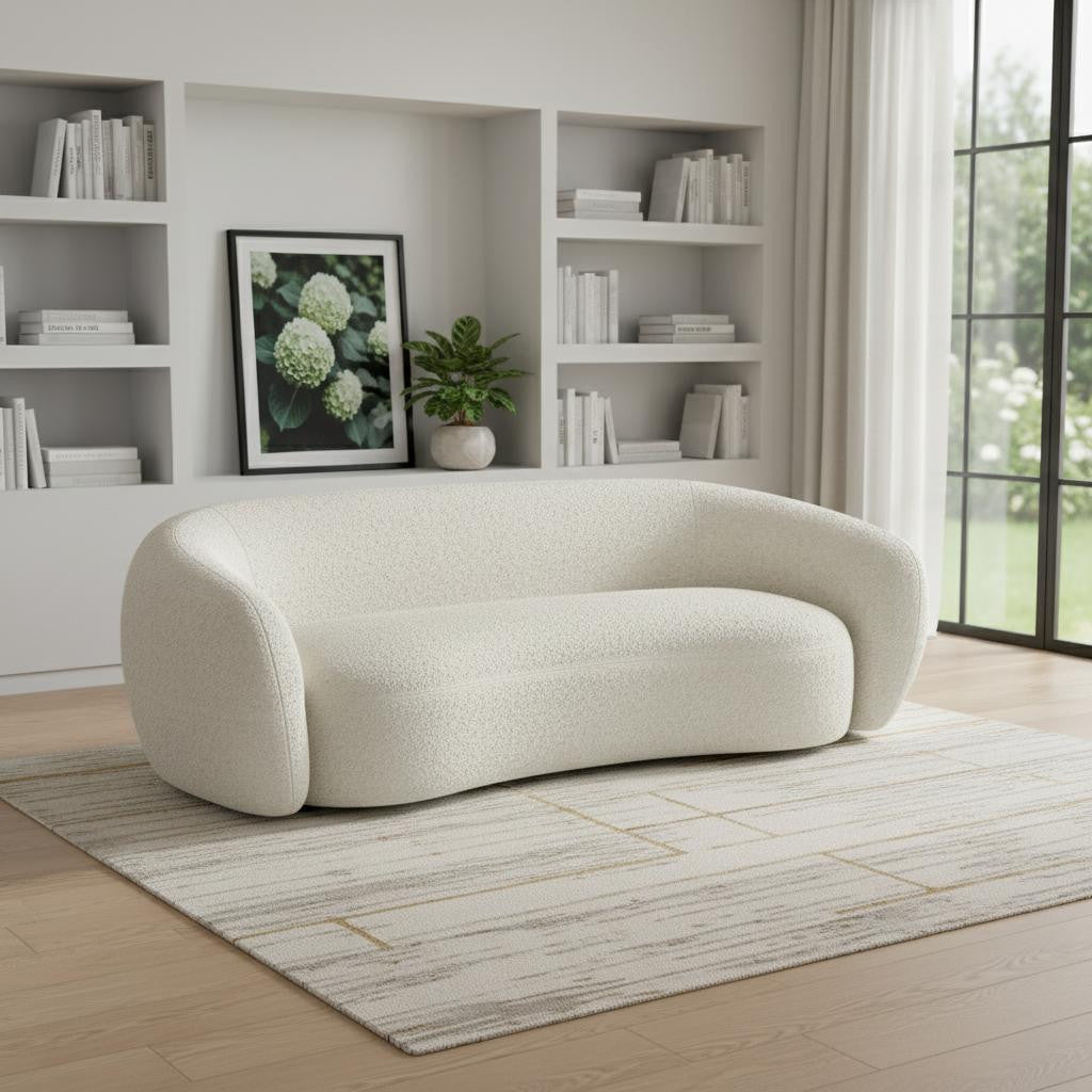 89" Modern Curved Sofa