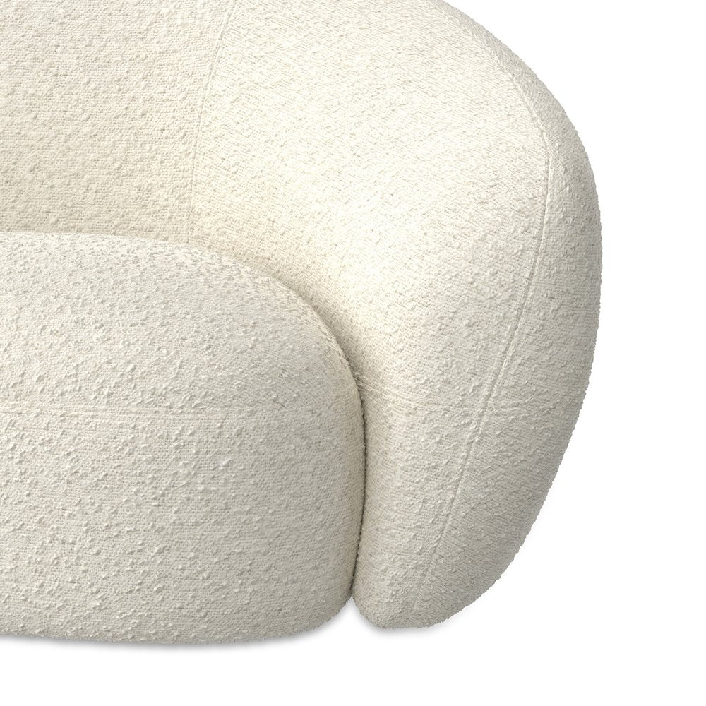 69" Modern Curved Loveseat