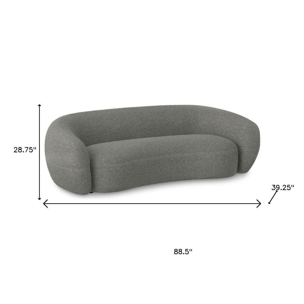 89" Modern Curved Sofa