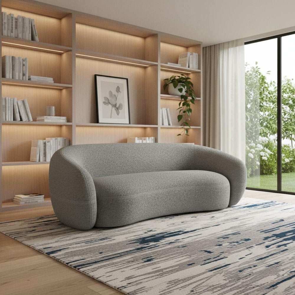 89" Modern Curved Sofa
