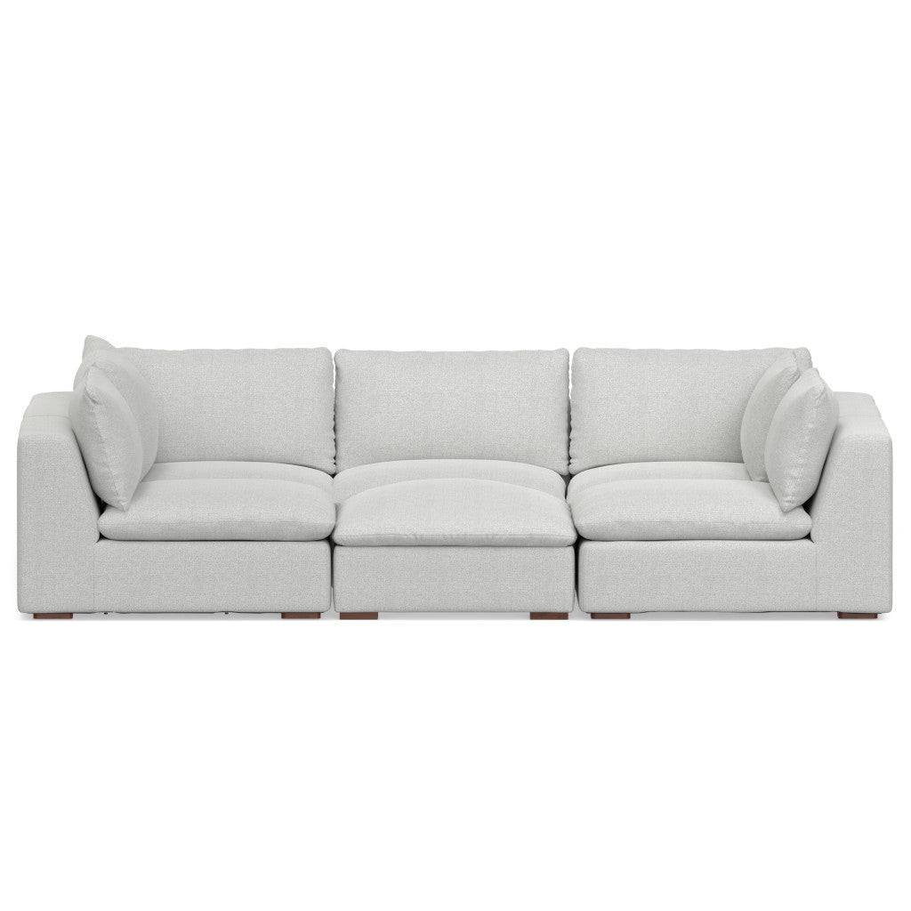 124" Gray Full Pit Modular Sofa