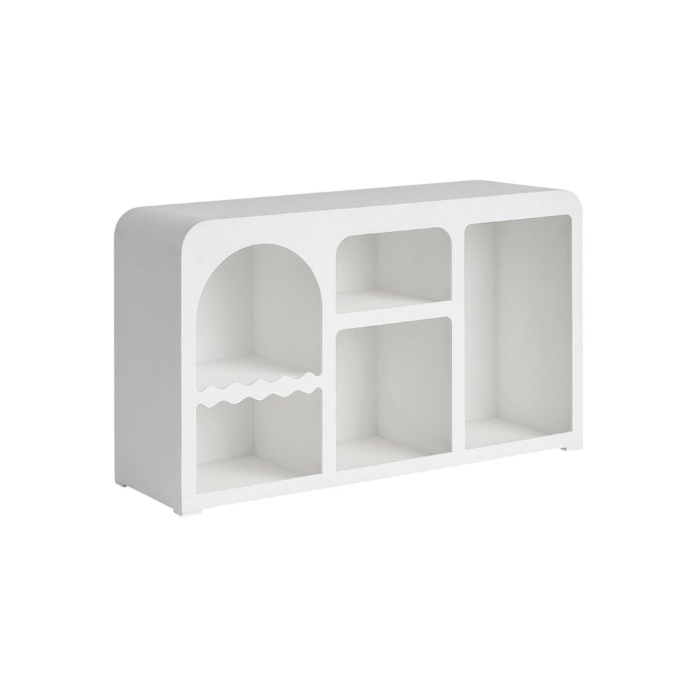 50" White Abstract Modern Console Table