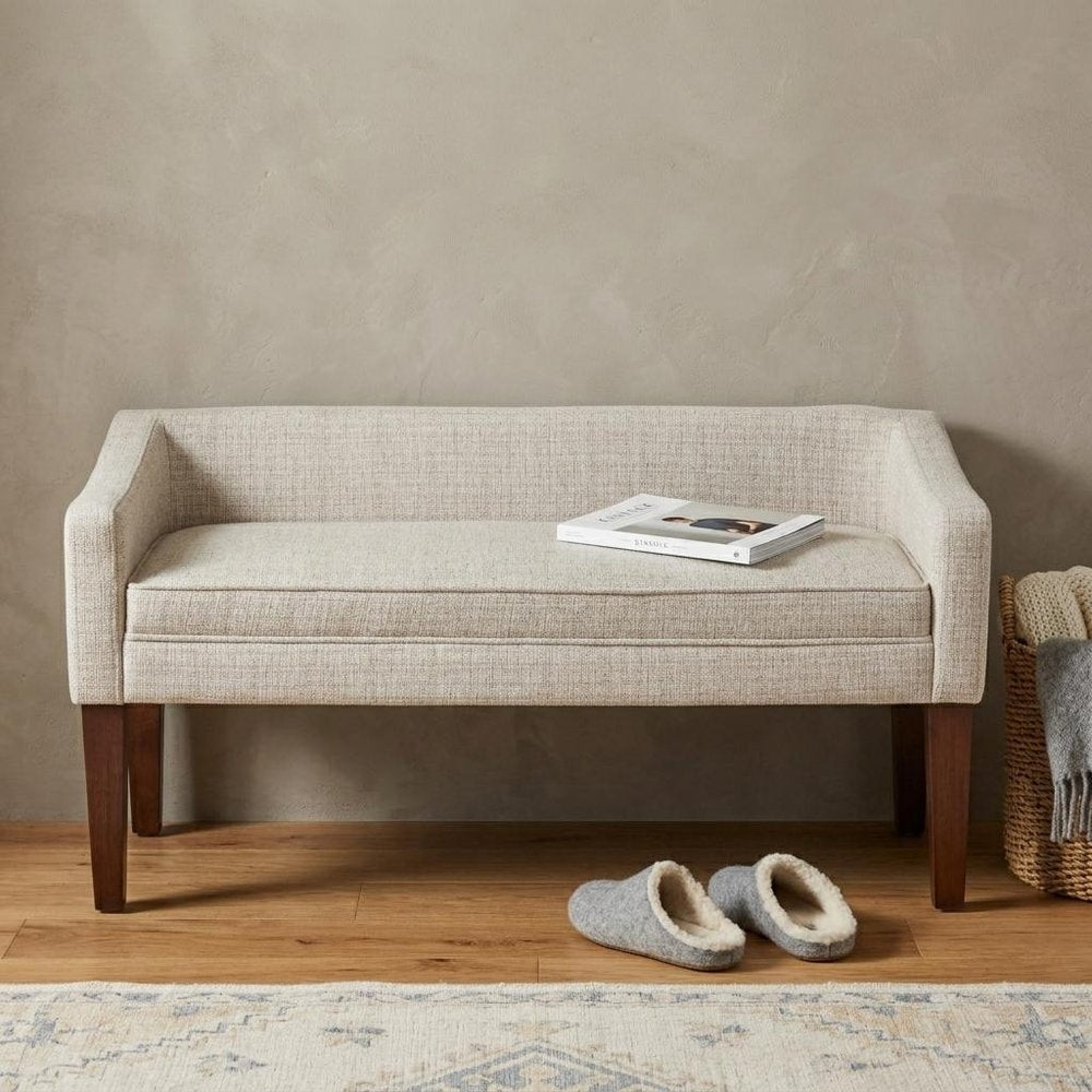 50" Slope Arm Upholstered Bench