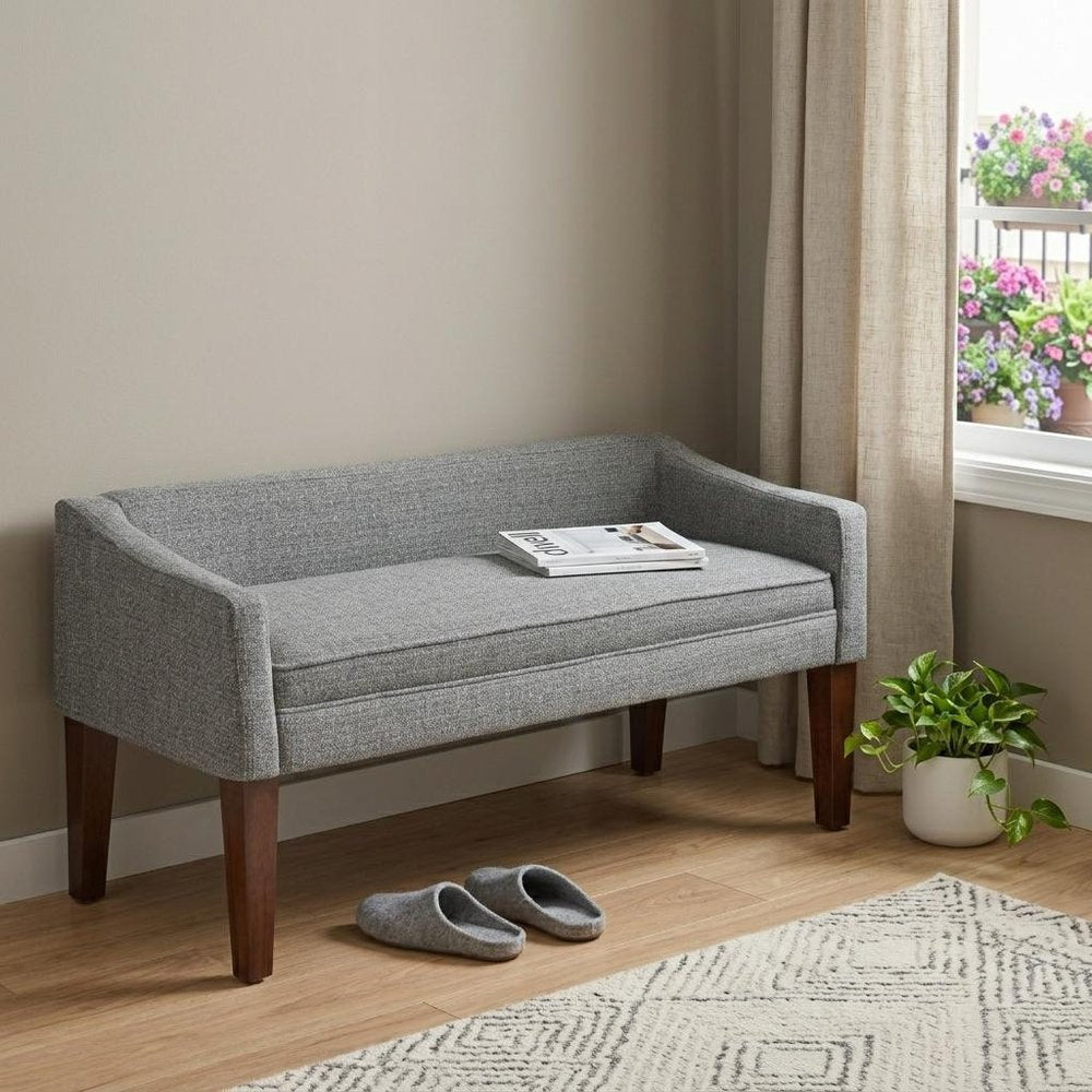 50" Slope Arm Upholstered Bench