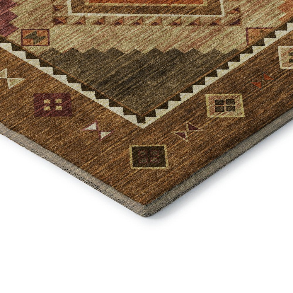Brown, Orange, And Beige Southwestern Rug
