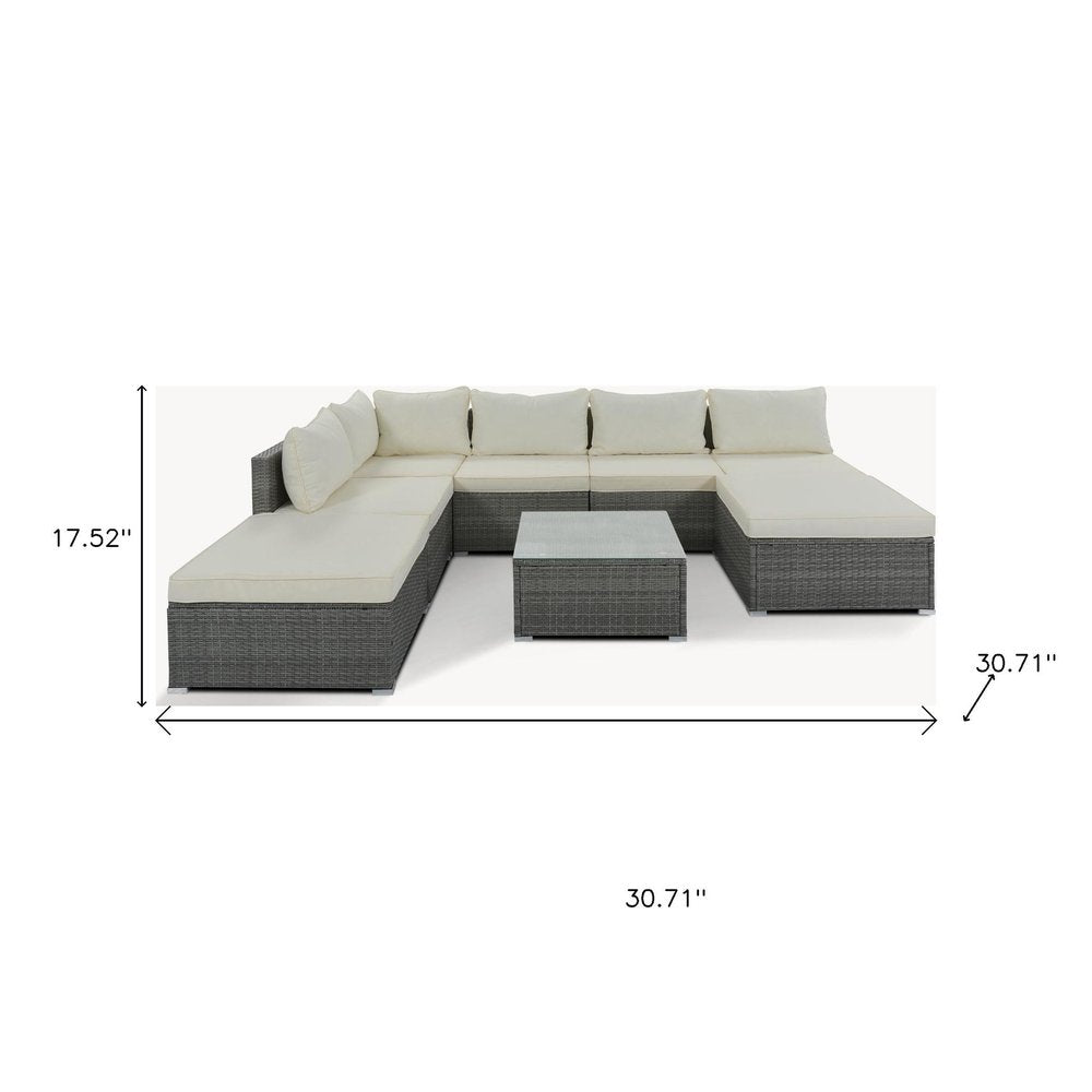 112" 8 pc. Sectional with Chaise