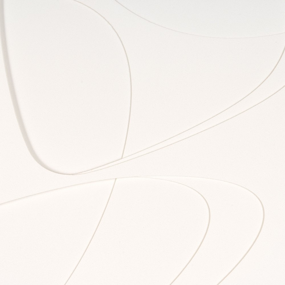 40" White Mid-Century Shadowbox Wall Art