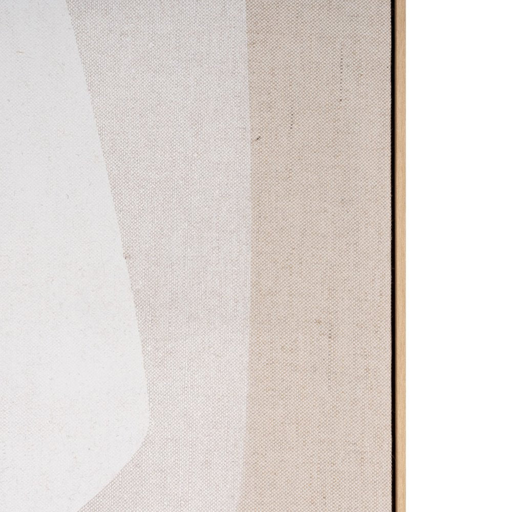 40" x 56" Beige and White "Blanchard" Wall Art