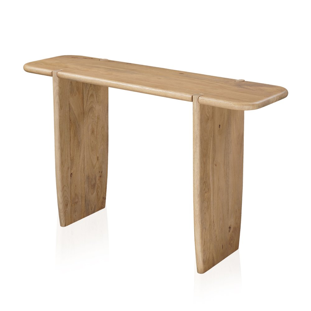 52" Natural Simple Wood Console Table