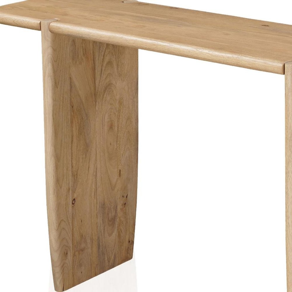 52" Natural Simple Wood Console Table