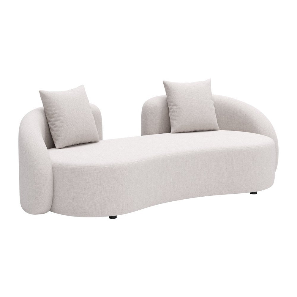 91" Beige Outdoor Modern Sofa