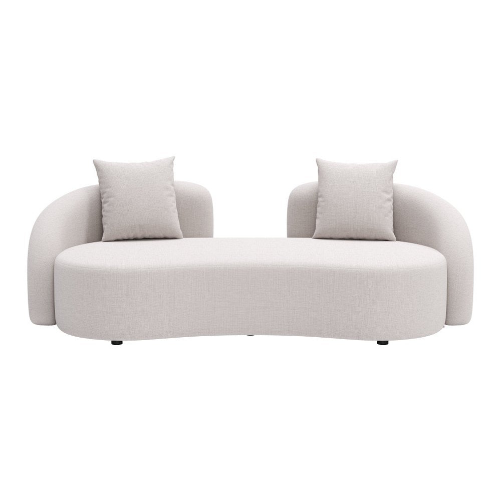 91" Beige Outdoor Modern Sofa