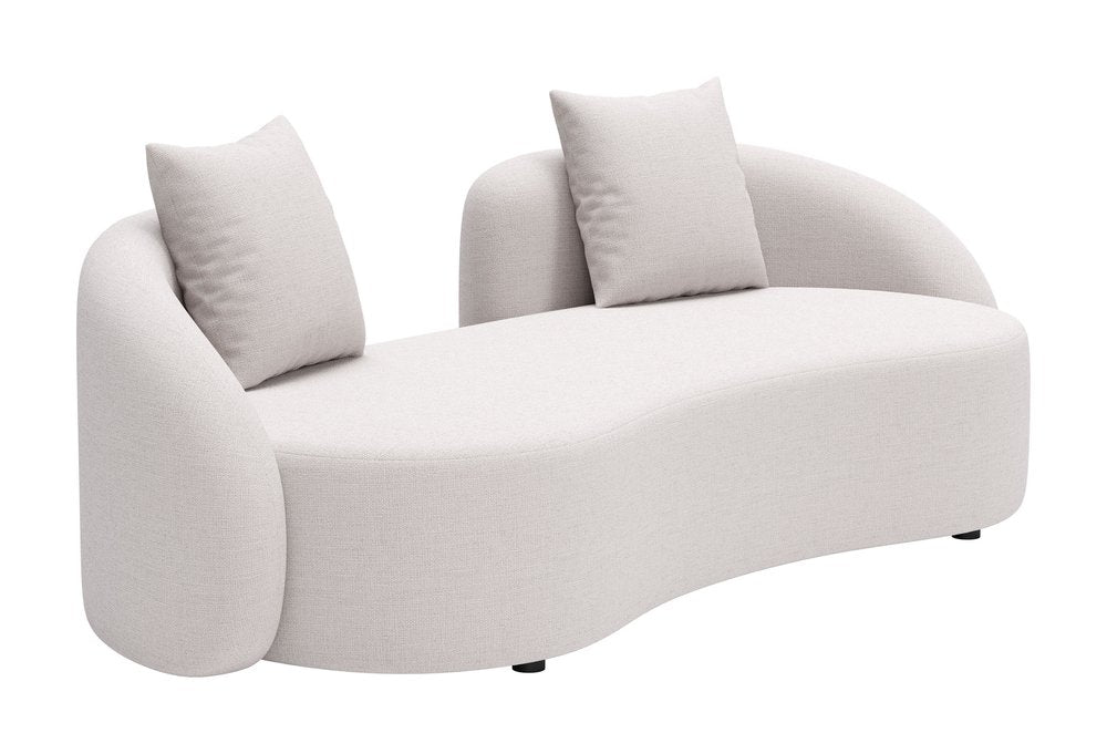 91" Beige Outdoor Modern Sofa