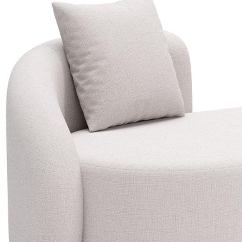 91" Beige Outdoor Modern Sofa