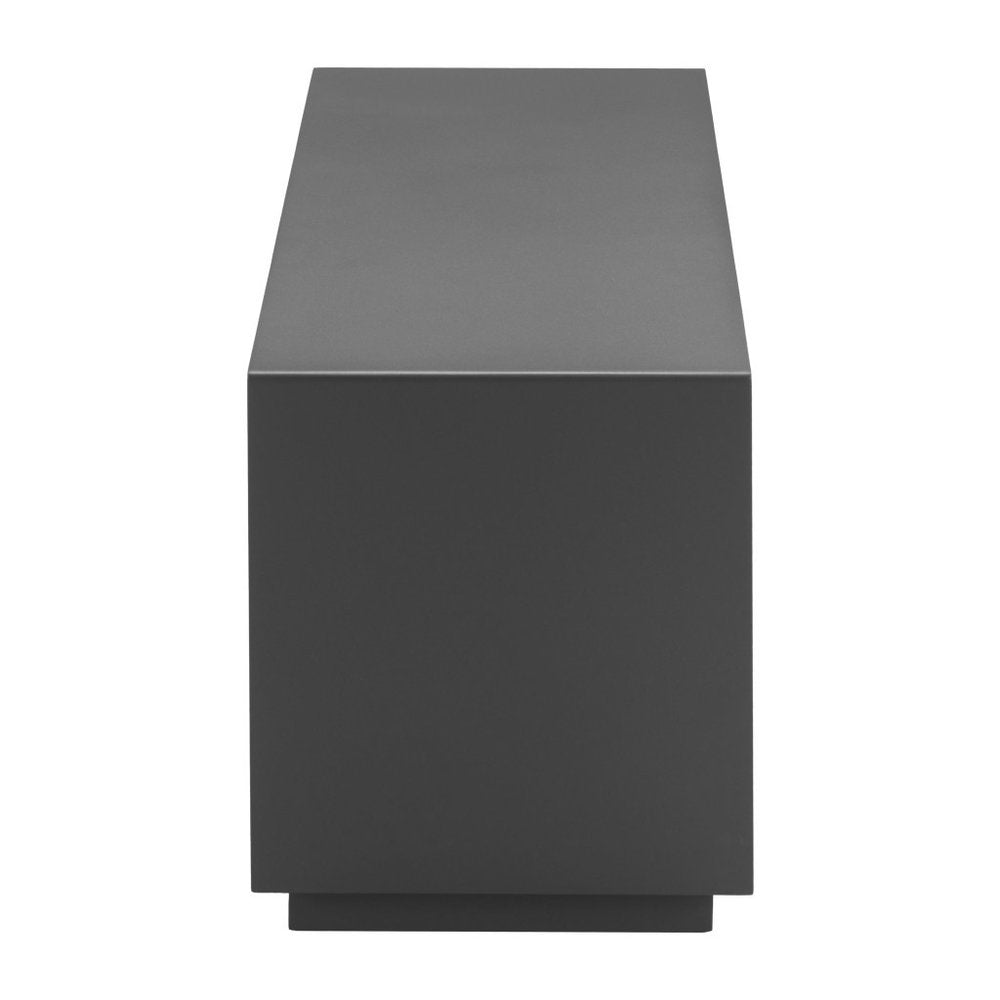 36" Charcoal Rectangle Outdoor Table with Storage