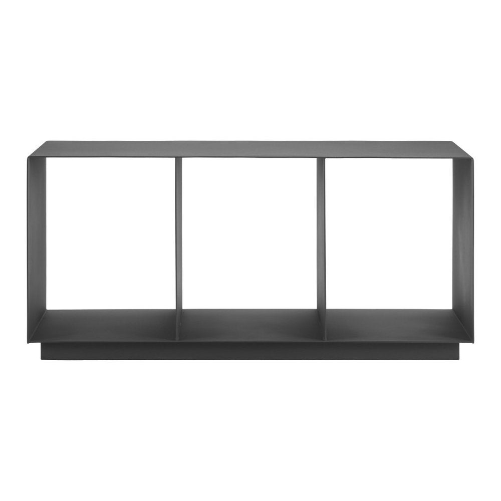 36" Charcoal Rectangle Outdoor Table with Storage