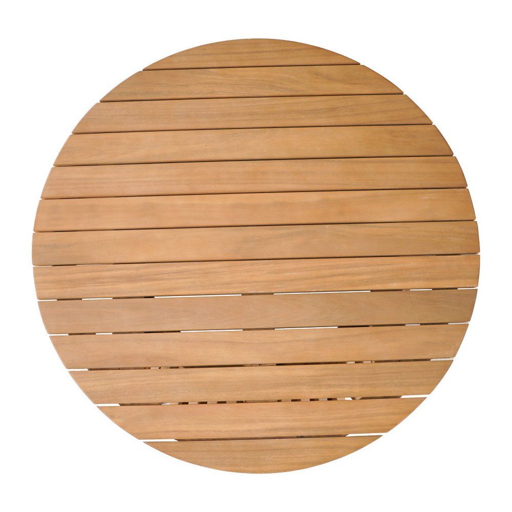 32" Natural Rounded Wood Outdoor Coffee Table