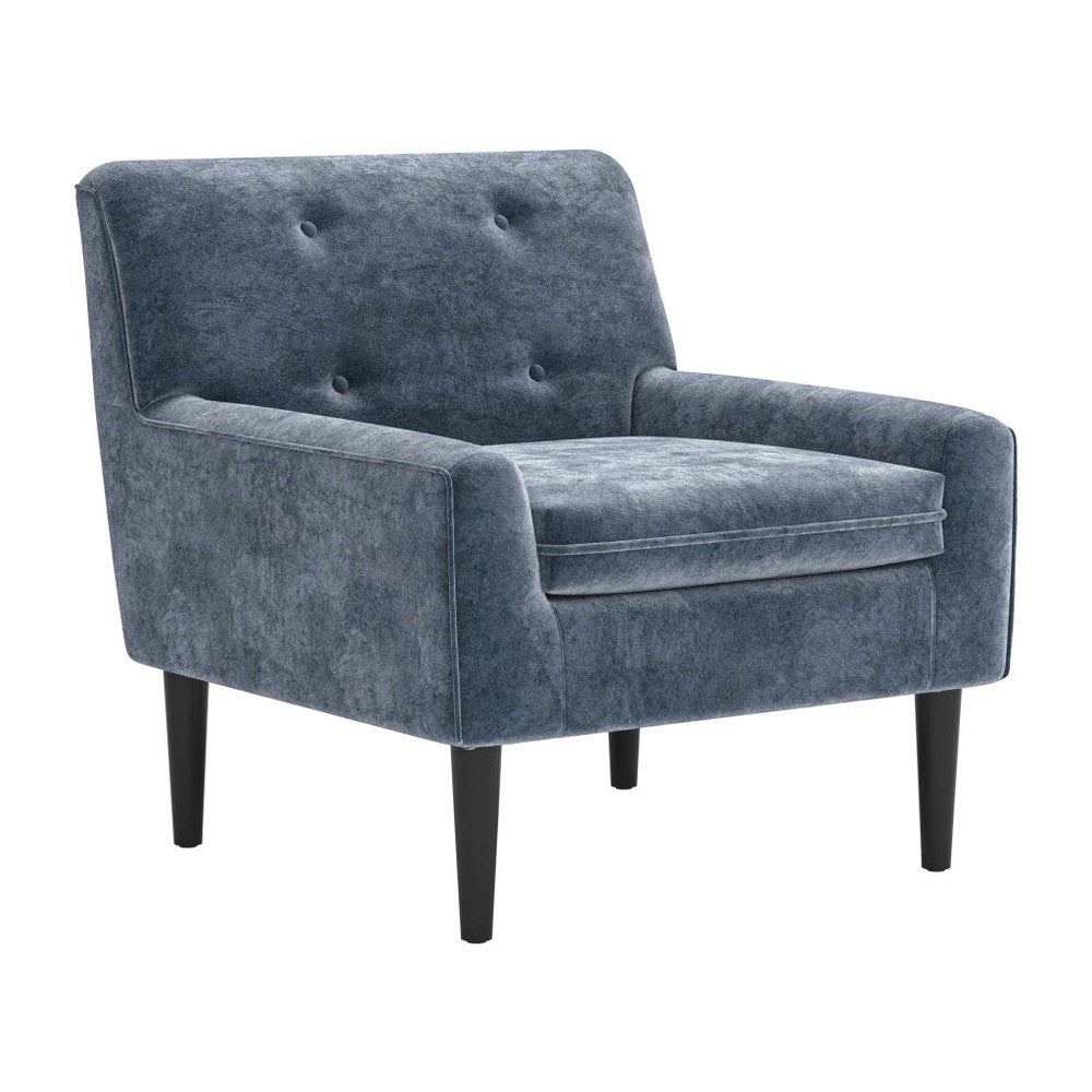 30" Gray Button Tufted Armchair