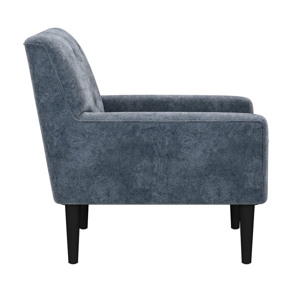 30" Gray Button Tufted Armchair