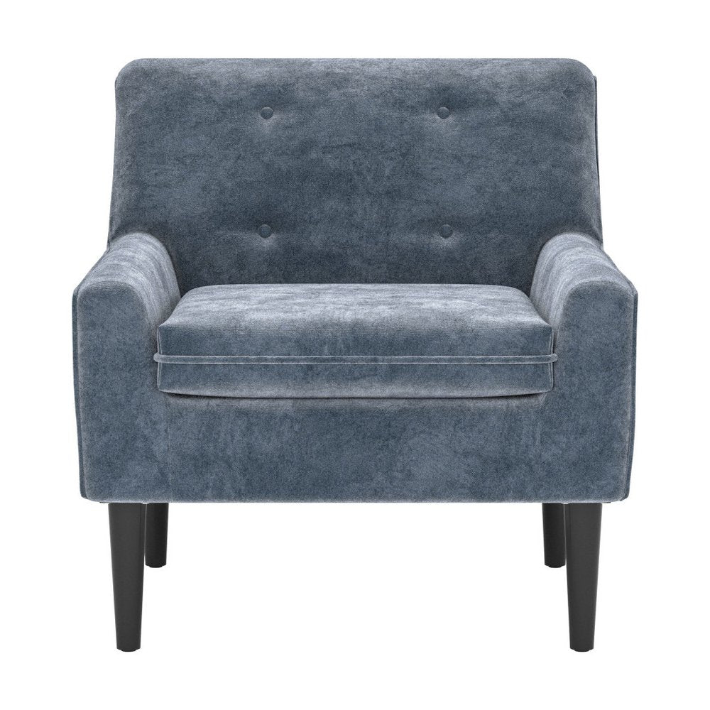 30" Gray Button Tufted Armchair