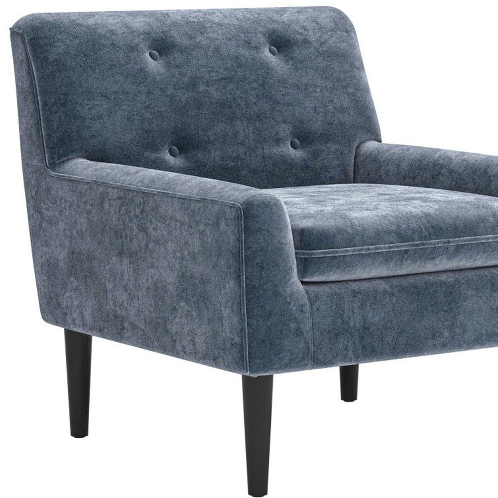 30" Gray Button Tufted Armchair