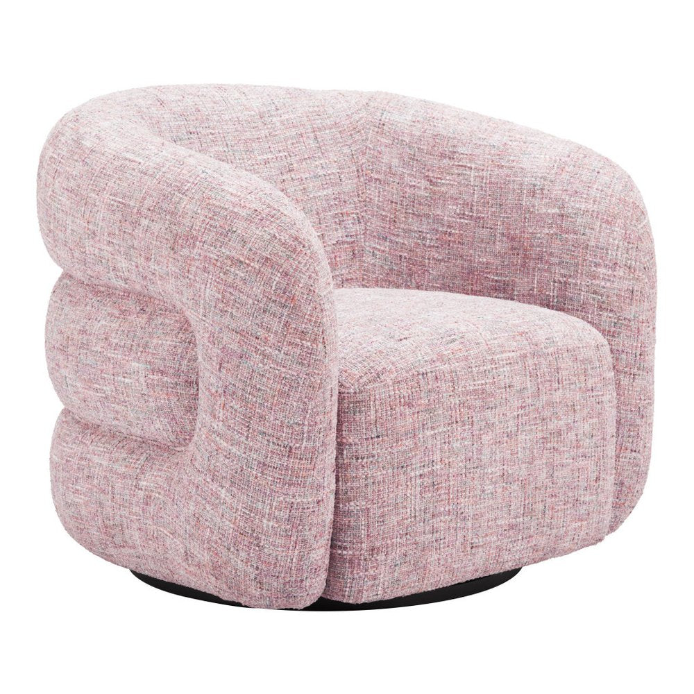 33" Pink Refine Swivel Barrel Chair