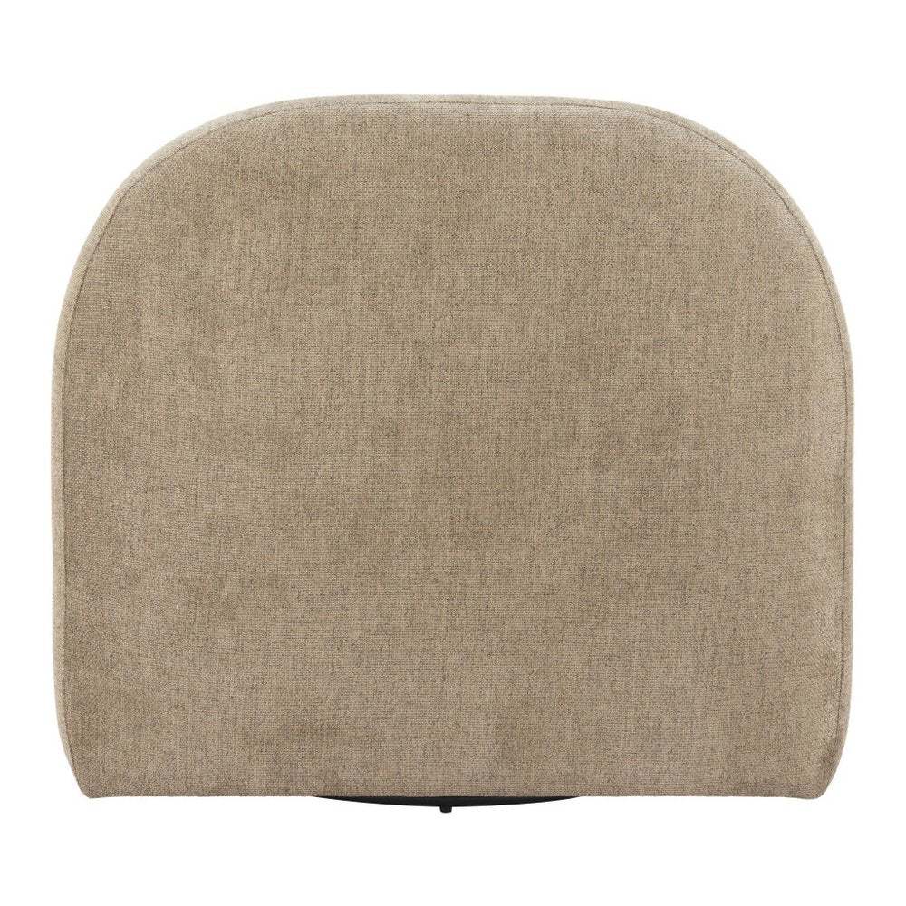 32" Brown Arch Swivel Side Chair