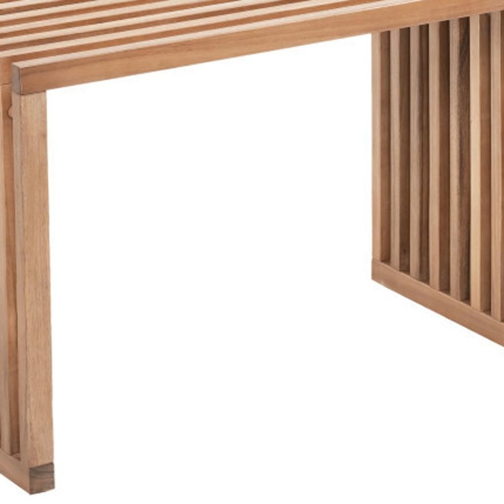 54" Acacia Wood Modular Patio Bench