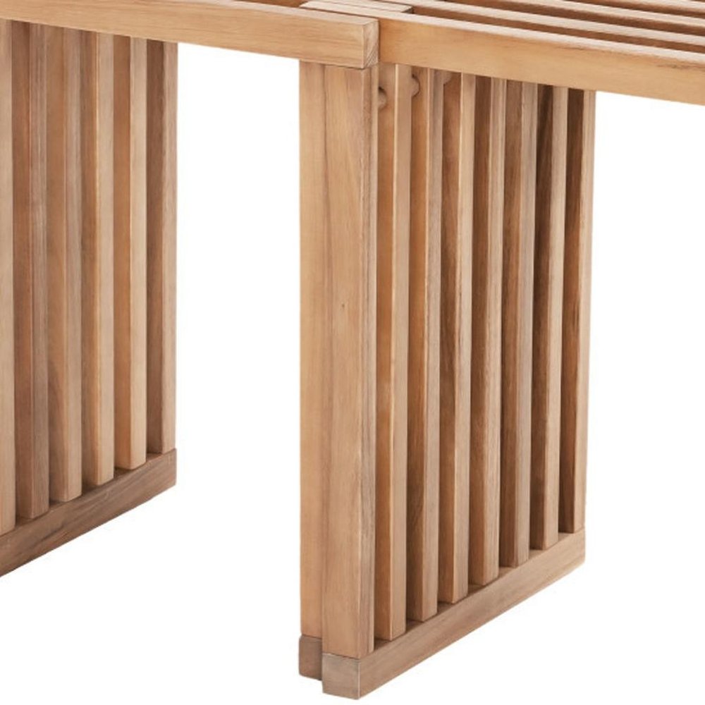 27" Acacia Wood Modular Patio Bench