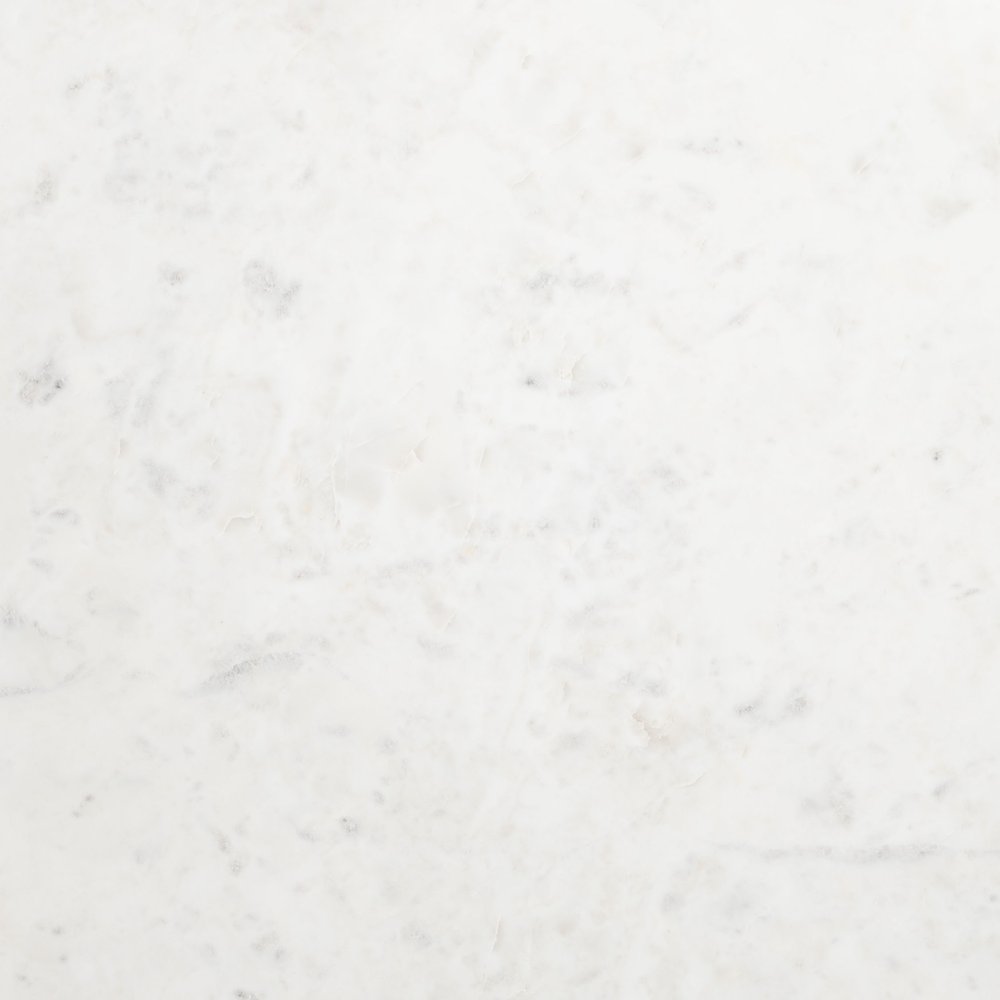 50" White and Brass Marble Oval Platform Console Table