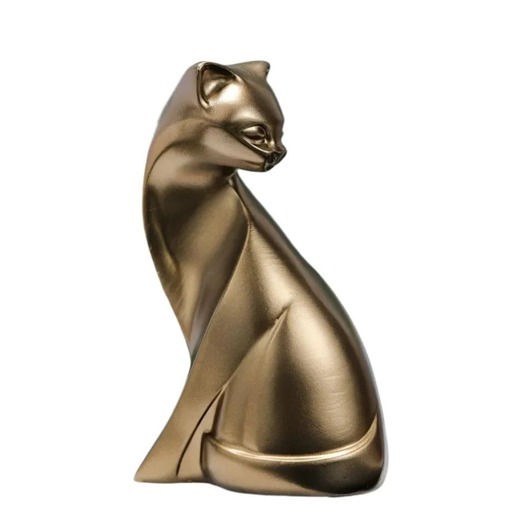 6" Bronze Resin Cat Figurine
