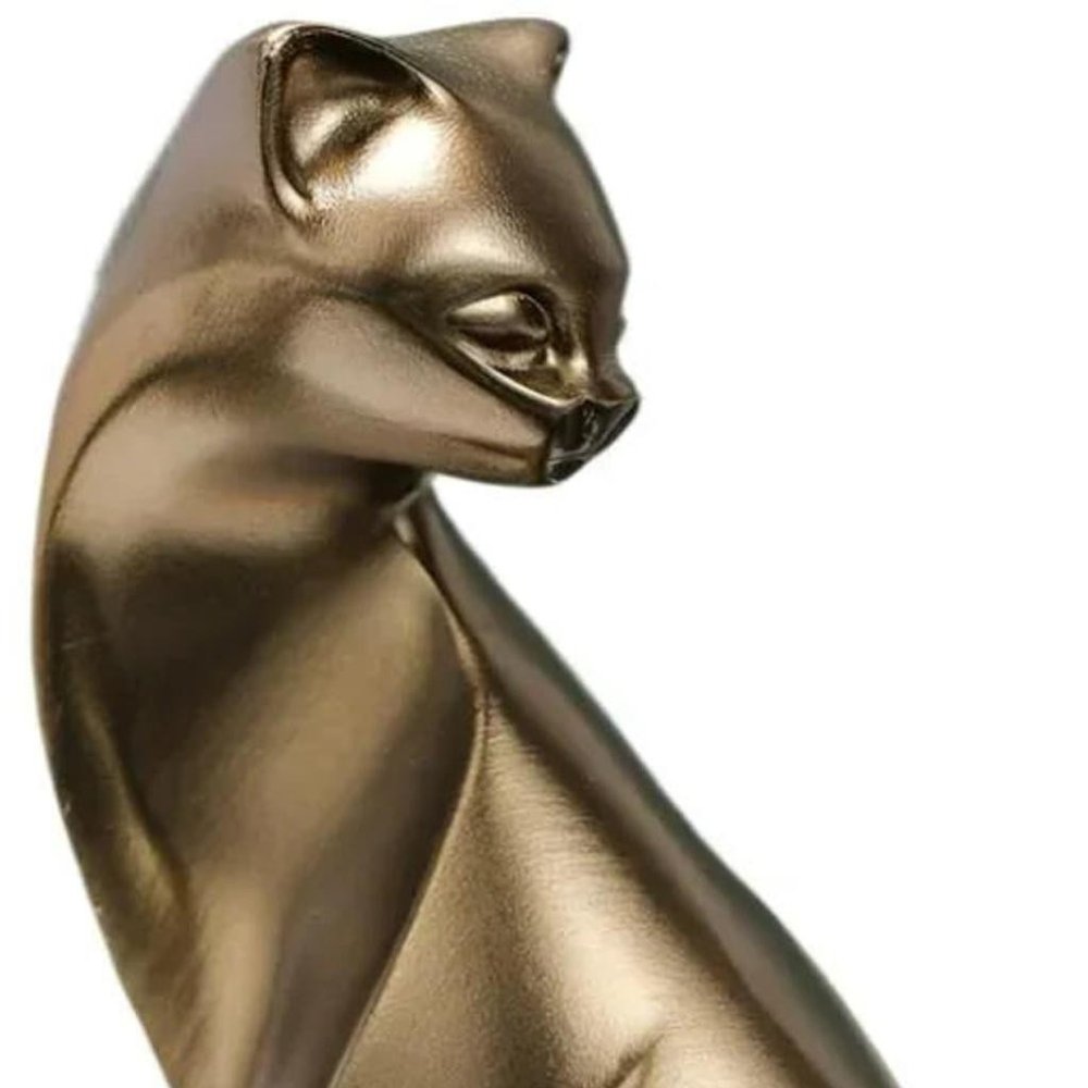 6" Bronze Resin Cat Figurine