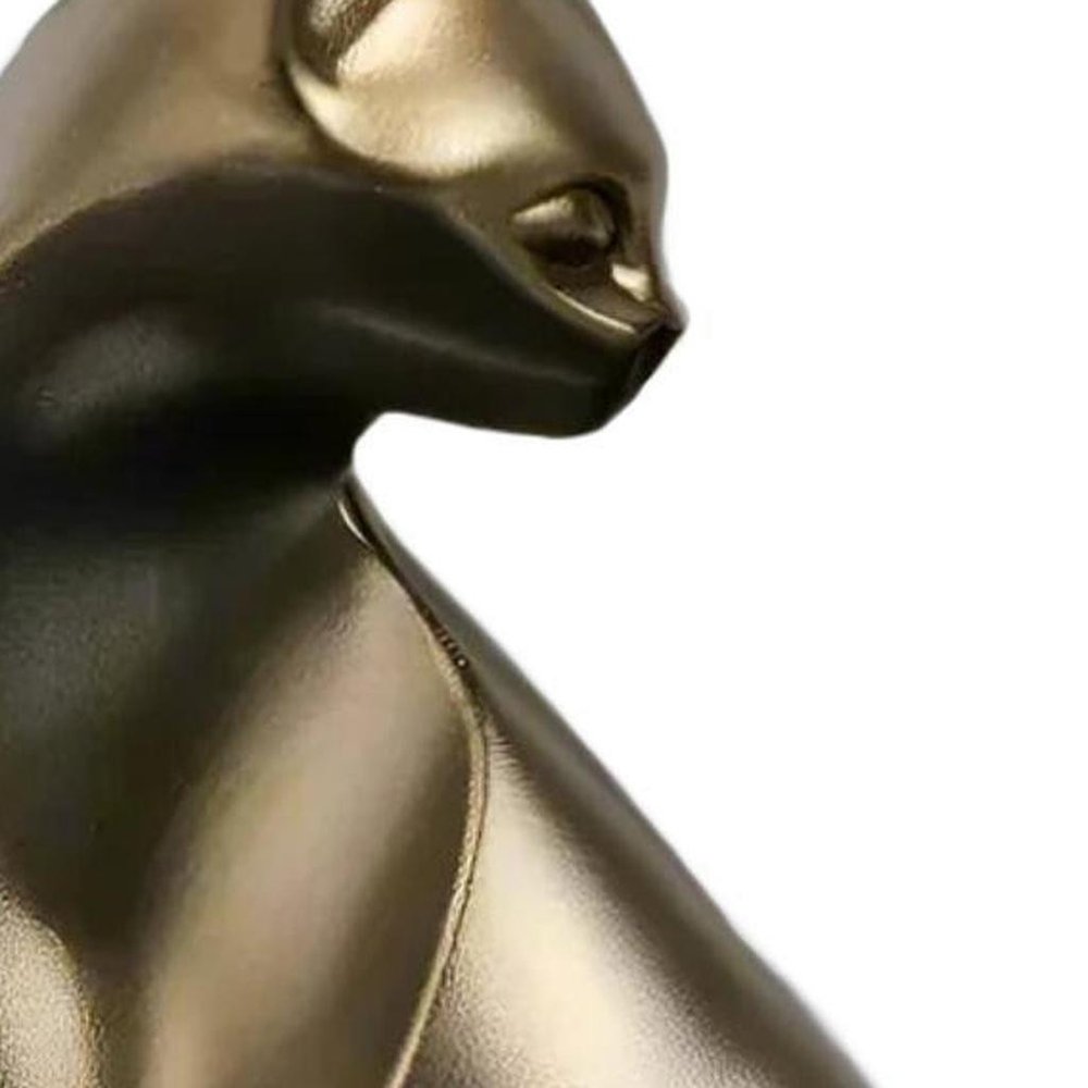 6" Bronze Resin Cat Figurine