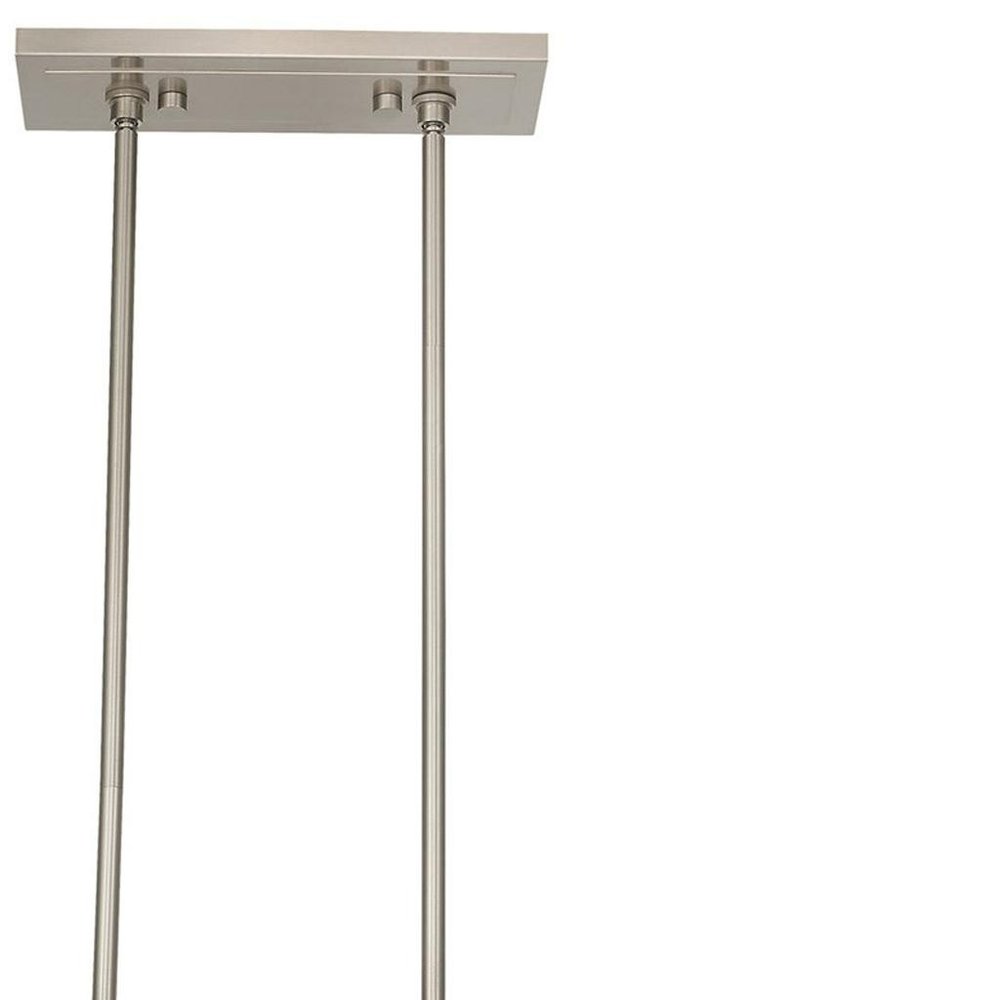 36" Silver Plated Industrial Chandelier