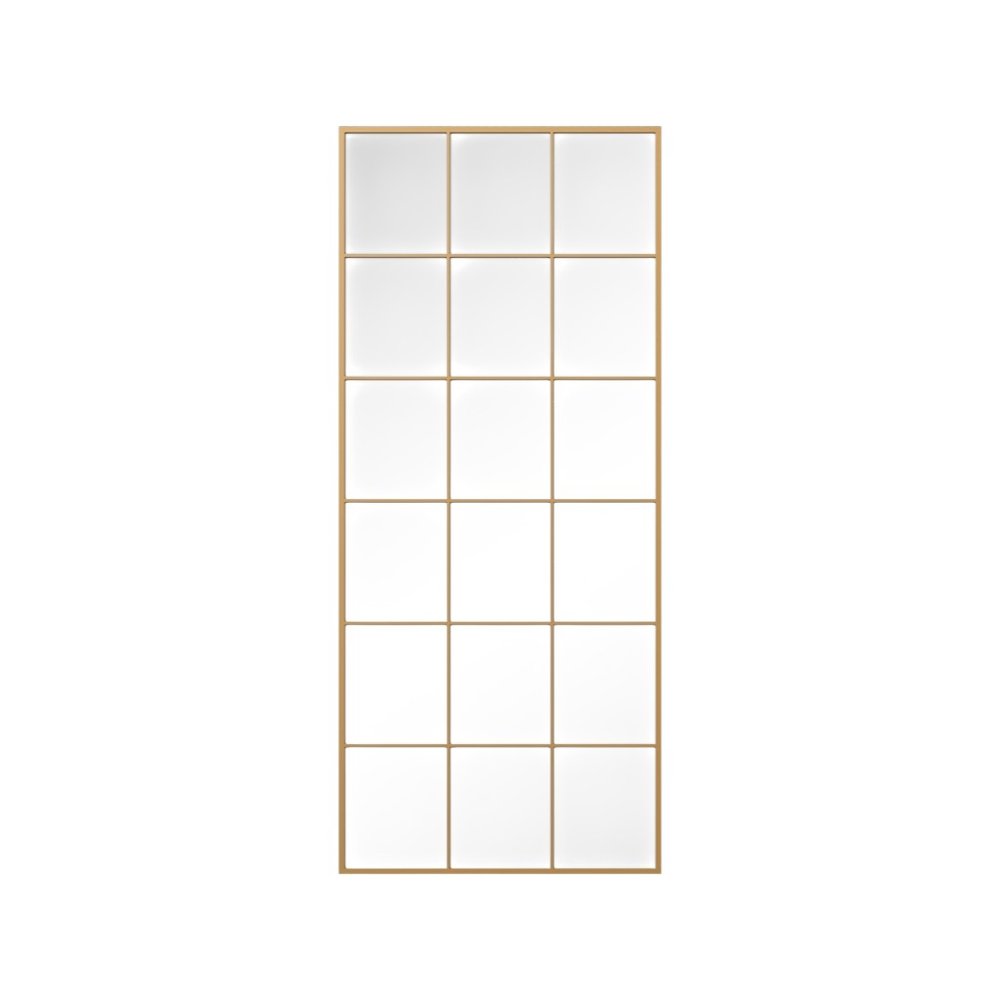 69" Gold Metal Pane Mirror