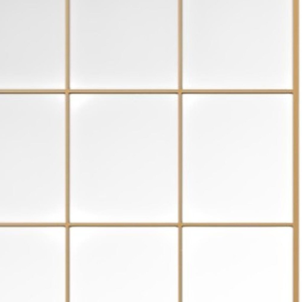 69" Gold Metal Pane Mirror