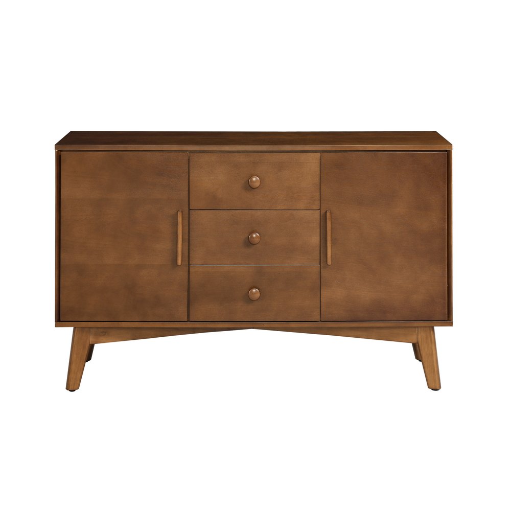 47" Brown Mid-Century Wood Accent Sideboard