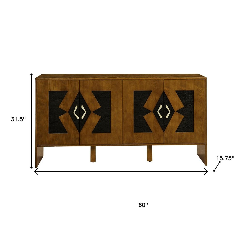60" Wood Deco Design Sideboard