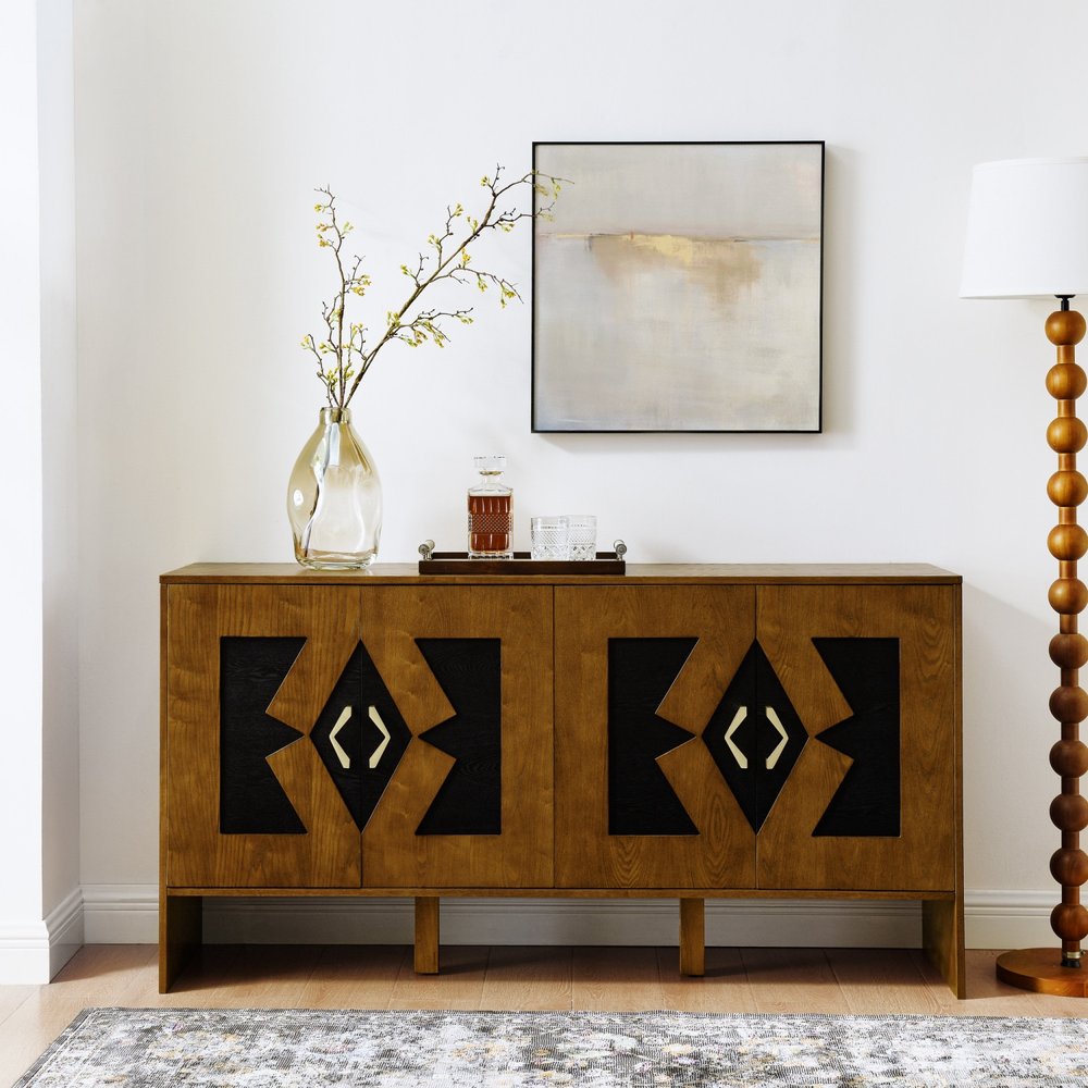 60" Wood Deco Design Sideboard