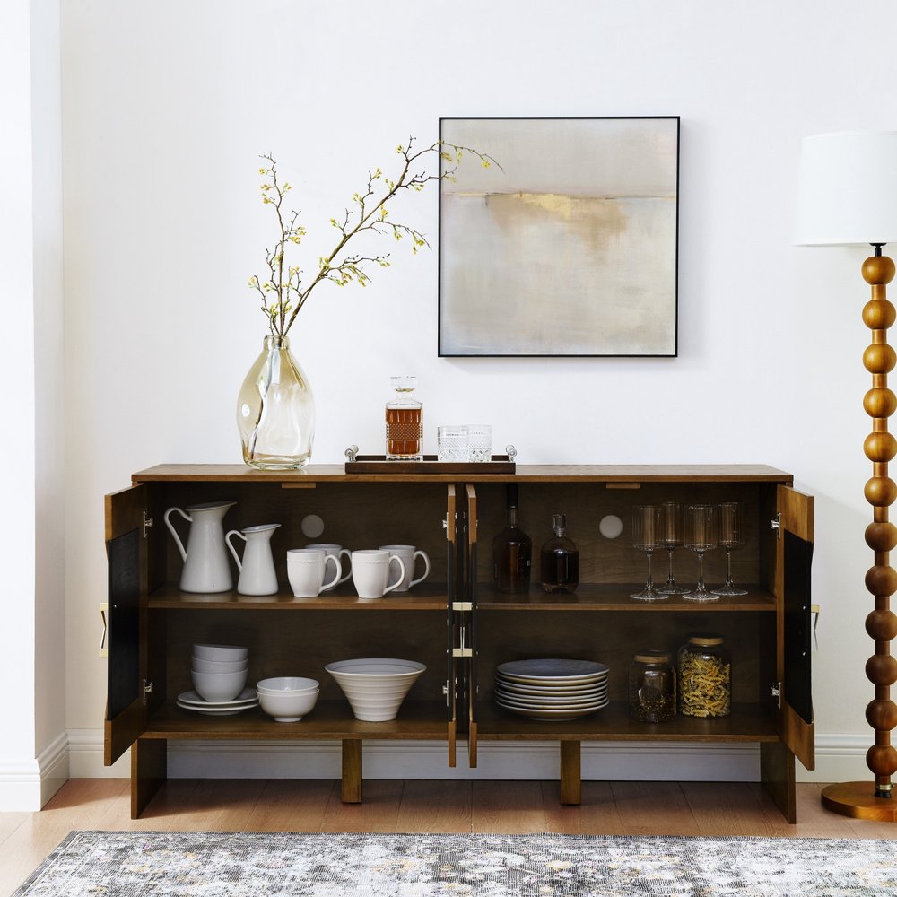 60" Wood Deco Design Sideboard