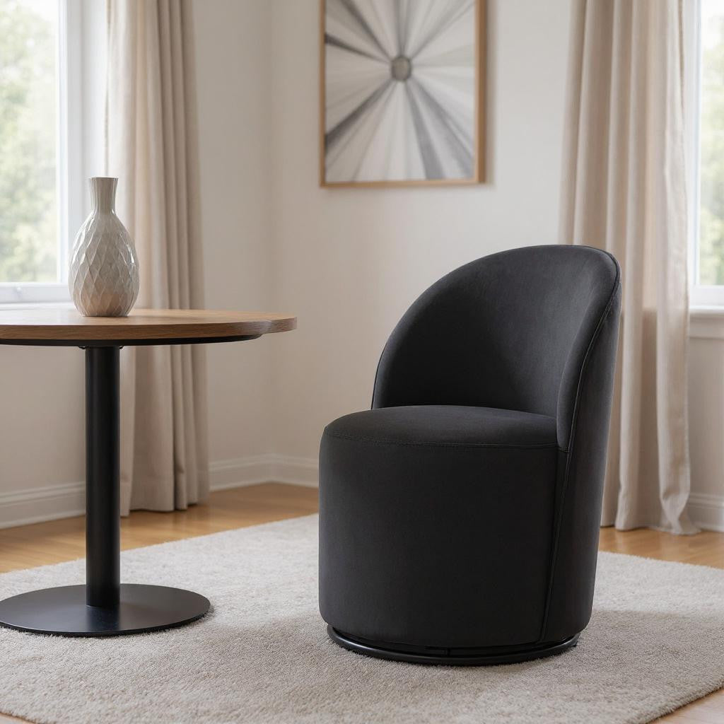 21" Modern Swivel Barrel Dining Chair