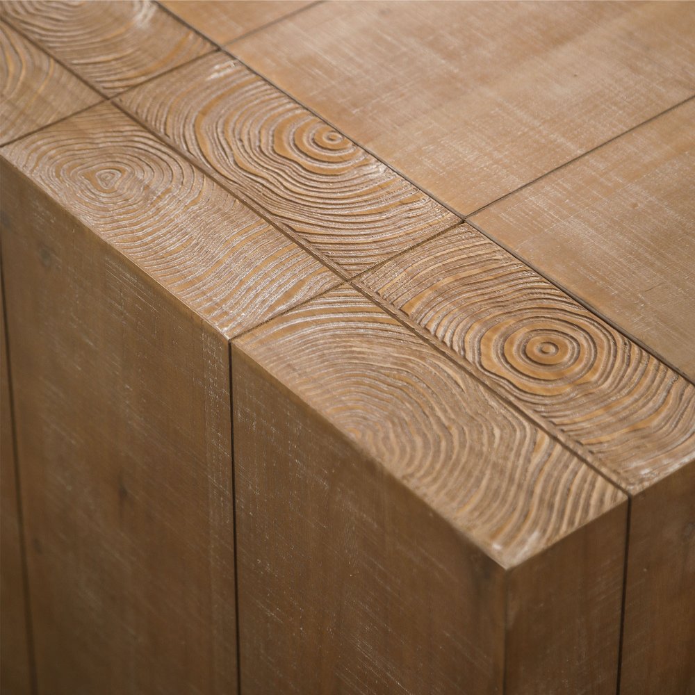 49" Natural Wood Rectangular Coffee Table