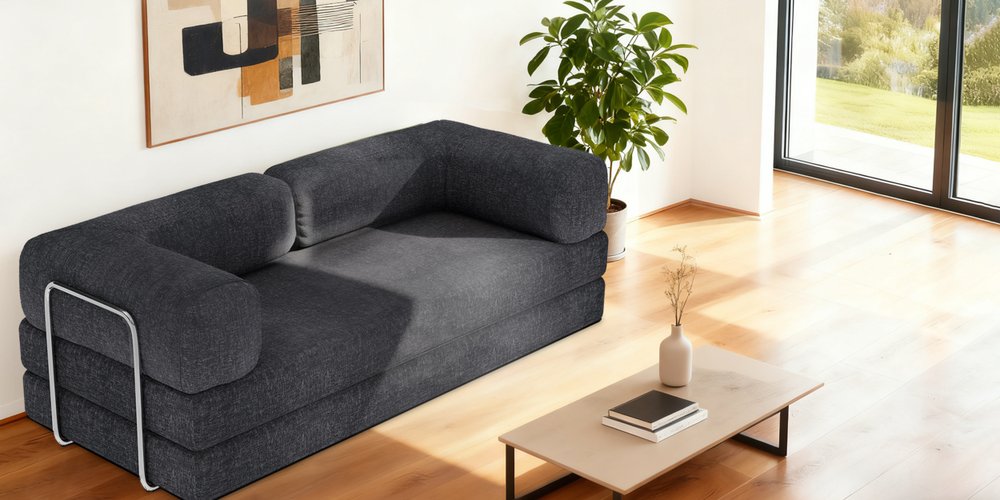 82" Chenille Modular Sleeper Sofa
