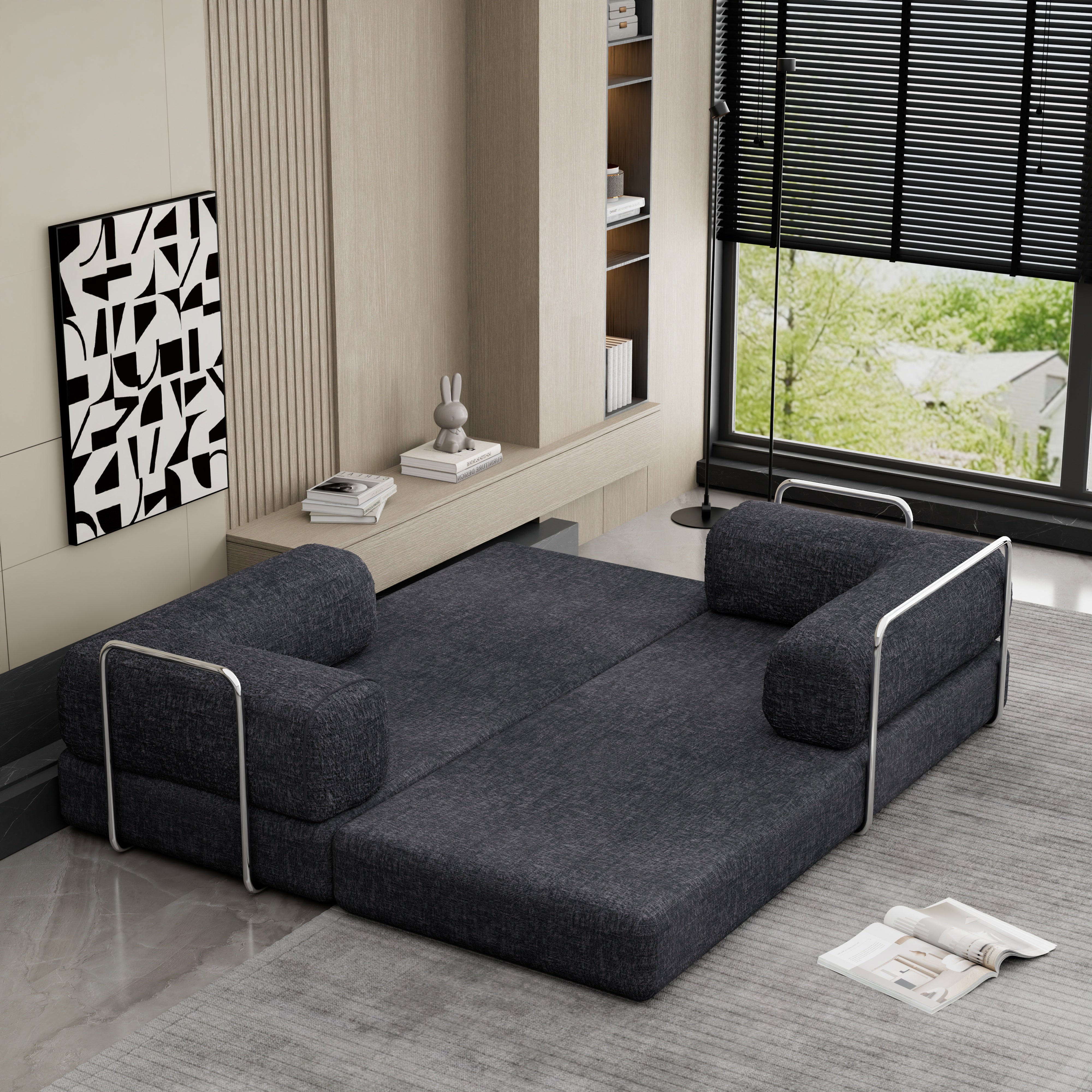 82" Chenille Modular Sofa