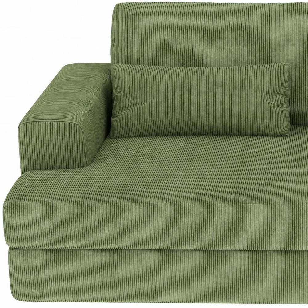 93" Green Corduroy Sleeper Sofa