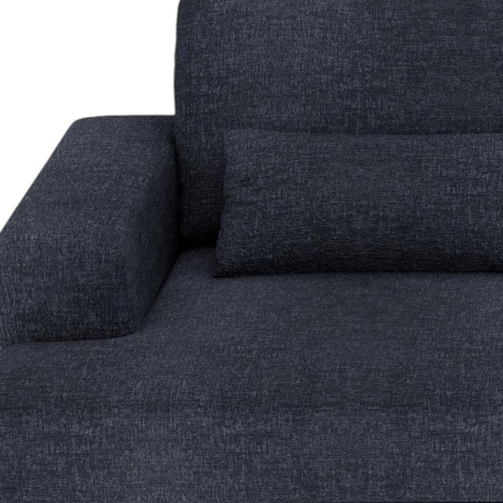 93" Blue Chenille Sleeper Sofa