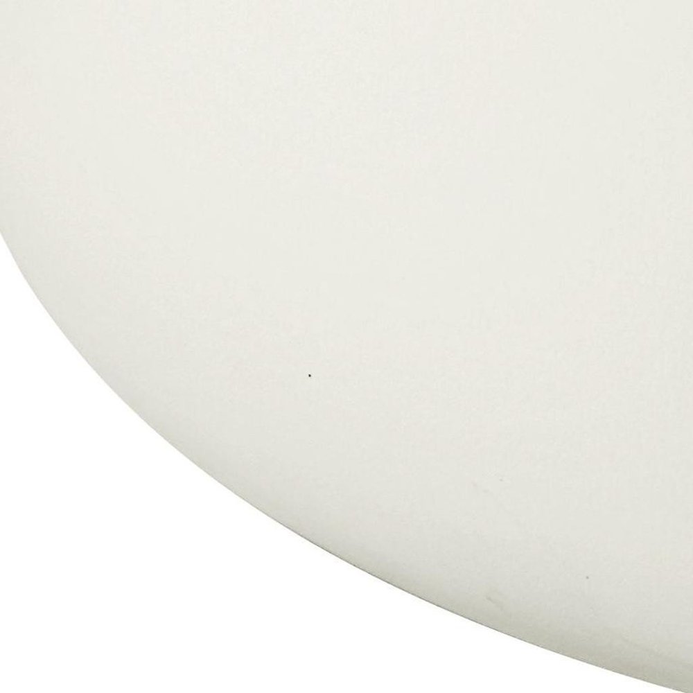 31" White Cement Round Drum Coffee Table