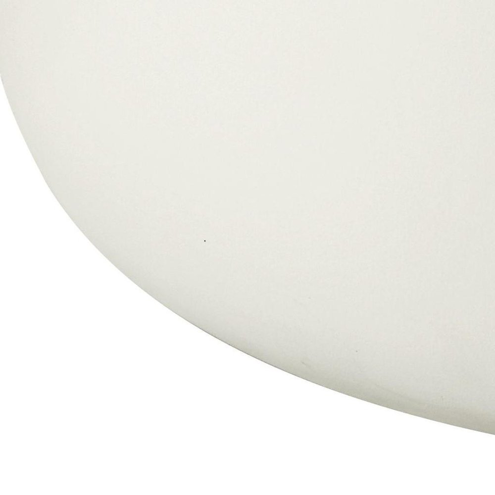 31" White Cement Round Drum Coffee Table