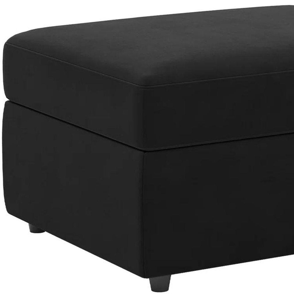 30" Velvet Storage Ottoman